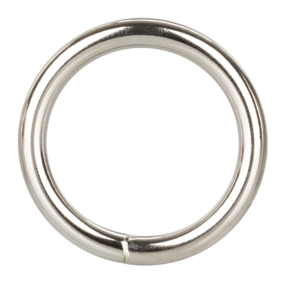 CalExotics Silver Cock Ring Medium Size Metal Penis Erection Enhancer