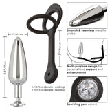 CalExotics Star Fucker Slim Jewel Metal Butt Plug Cock Ring Anal Probe Gem Orgasm Enhancer Male Sex Toy