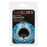 CalExotics Steel Beaded Silicone Cock Ring Large Penis Erection Band