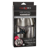 Royal Harness Crotchless Strap On Dildo Vibrating G Spot Probe 3 Ring Sex Set