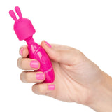 CalExotics Tiny Teasers Rechargeable Bunny Vibrator Pink Mini Rabbit Head Waterproof Travel Wand Cute Fun Sex Toy