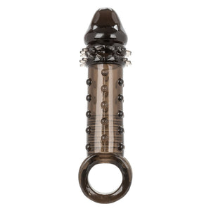 CalExotics Ultimate Stud Extender Penis Sleeve Girth Length Mens Cock Cage Sheath Tickler Smoke
