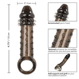 CalExotics Ultimate Stud Extender Penis Sleeve Girth Length Mens Cock Cage Sheath Tickler Smoke