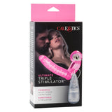 CalExotics Ultimate Triple Stimulator Vibrating Double Penetration Dong Cock Ring DP Anal Sex Toy