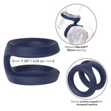 CalExotics Viceroy Dual Cock Ring Silicone Double Band Testicle Penis Erection Enhancer