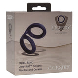 CalExotics Viceroy Dual Cock Ring Silicone Double Band Testicle Penis Erection Enhancer