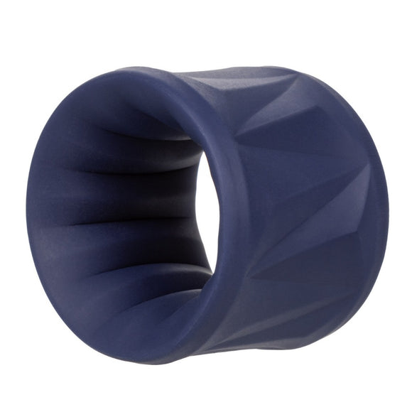 CalExotics Viceroy Reverse Stamina Cock Ring Double Sided Blue Silicone Penis Erection Endurance Aid