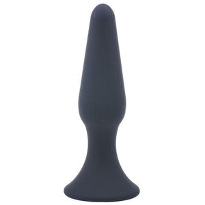 Classic Black Silicone Butt Plug Medium Size Suction Cup Anal Sex Toy