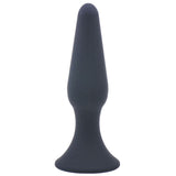 Classic Black Silicone Butt Plug Medium Size Suction Cup Anal Sex Toy
