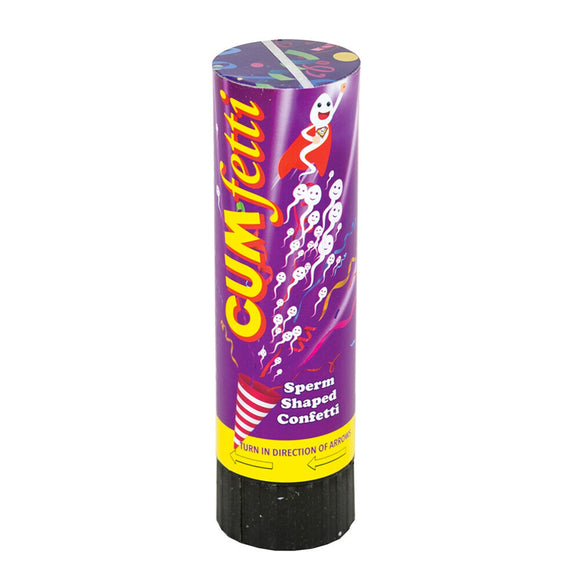 CUMfetti Sperm Shaped Confetti Cum Party Popper Funny Rude Joke Banger