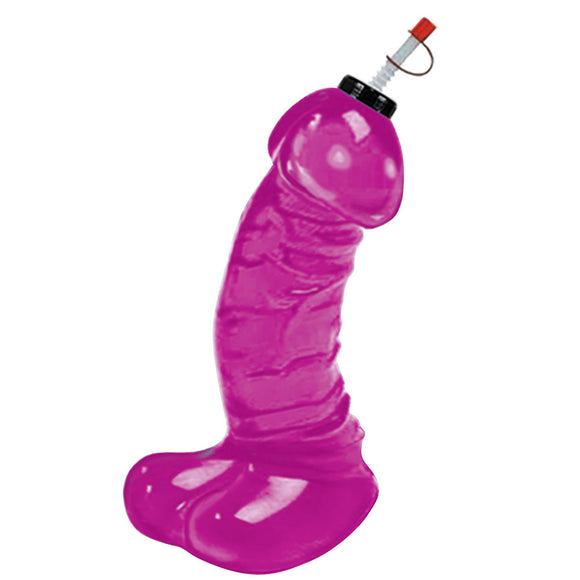 Dicky Chug Big Gulp Purple Penis Sports Water Bottle Funny Novelty