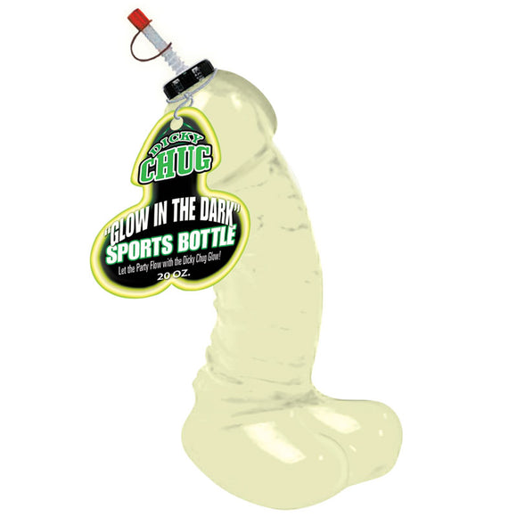 Dicky Chug Glow In The Dark Penis Sports Water Bottle Funny Novelty