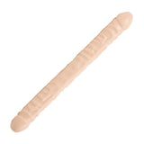 Doc Johnson 18" Veined Double Header Natural Vanilla Dildo Twin Ended Dong Realistic Penis Sex Toy