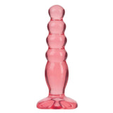 Doc Johnson Crystal Jellies Anal Delight Butt Plug Pink Jelly Bubble Beads Probe Stimulator