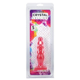 Doc Johnson Crystal Jellies Anal Delight Butt Plug Pink Jelly Bubble Beads Probe Stimulator