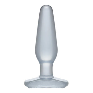 Doc Johnson Crystal Jellies Clear Jelly Butt Plug Medium Classic Anal Sex Toy