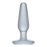 Doc Johnson Crystal Jellies Clear Jelly Butt Plug Medium Classic Anal Sex Toy