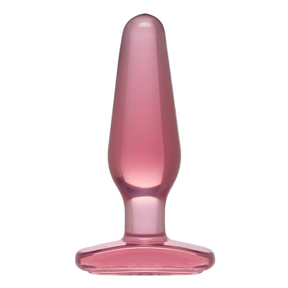 Doc Johnson Crystal Jellies Pink Jelly Butt Plug Medium Classic Anal Sex Toy