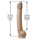 Doc Johnson Dick Rambone 17" Long Realistic Cock Giant Vanilla Porn Star Penis Dildo XL Hardcore Sex Toy