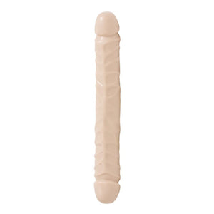 Doc Johnson Jr. Veined Double Header 12 Inch Vanilla Bender Dildo Twin Ended Dong Realistic Penis DP Sex Toy