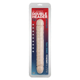 Doc Johnson Jr. Veined Double Header 12 Inch Vanilla Bender Dildo Twin Ended Dong Realistic Penis DP Sex Toy