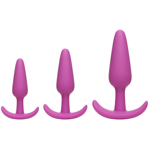 Doc Johnson Mood Naughty 1 Pink Butt Plug Trainer Set 3 Size Anal Beginners Safe Starter Kit