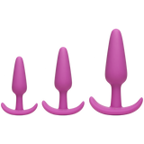 Doc Johnson Mood Naughty 1 Pink Butt Plug Trainer Set 3 Size Anal Beginners Safe Starter Kit