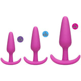 Doc Johnson Mood Naughty 1 Pink Butt Plug Trainer Set 3 Size Anal Beginners Safe Starter Kit