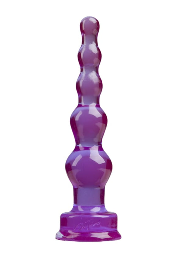 Doc Johnson SpectraGels Anal Tool Purple Probe Butt Plug Beads Suction Sex Toy