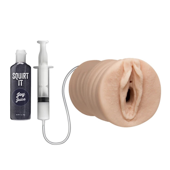 Doc Johnson Squirt It Squirting Pussy Stroker Cream Pie Wet Orgasm Juice Sploosh Masturbator Sex Toy