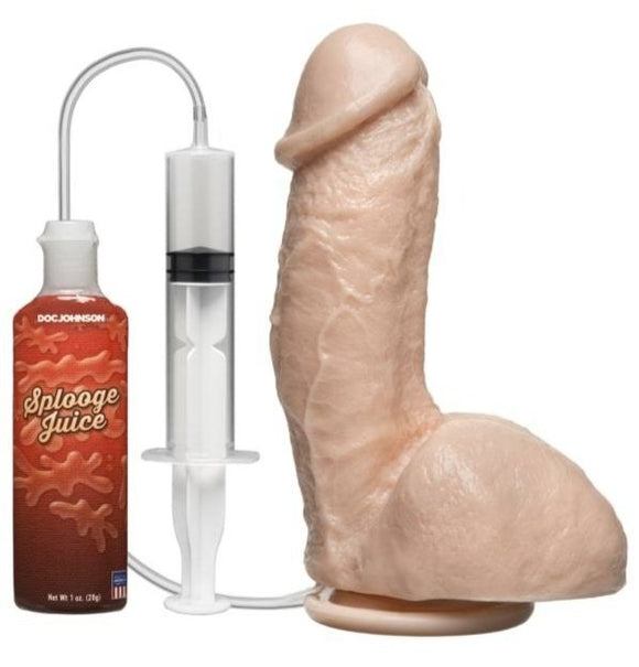 The Amazing Squirting 6 Realistic Thick Cock Dildo Vanilla Ejaculation Cum Play Pump
