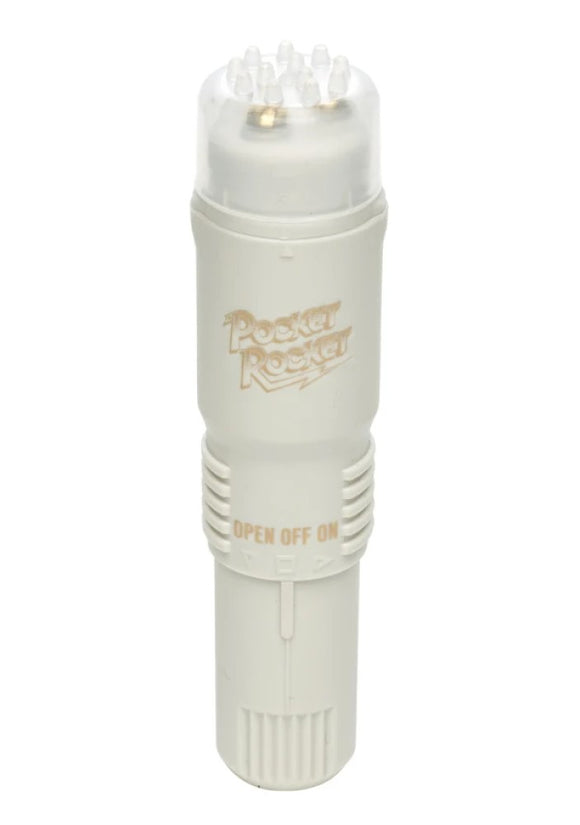 Doc Johnson The Original Pocket Rocket Clitoral Stimulator Mini Vibrator White Sex Toy