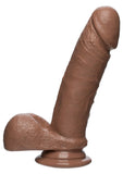 The Perfect D 7" Caramel Dildo Realistic Firm Brown Penis Balls Sex Toy