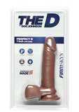 The Perfect D 7" Caramel Dildo Realistic Firm Brown Penis Balls Sex Toy