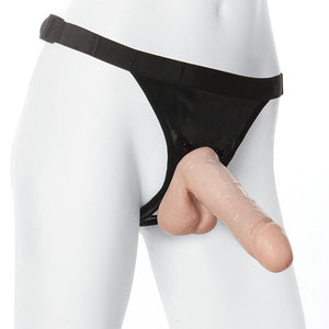 Doc Johnson Vac-U-Lock 7" Realistic Cock Strap-On Penis Dildo Unisex Adjustable Ultra Harness Sex Toy