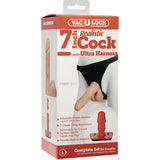 Doc Johnson Vac-U-Lock 7" Realistic Cock Strap-On Penis Dildo Unisex Adjustable Ultra Harness Sex Toy