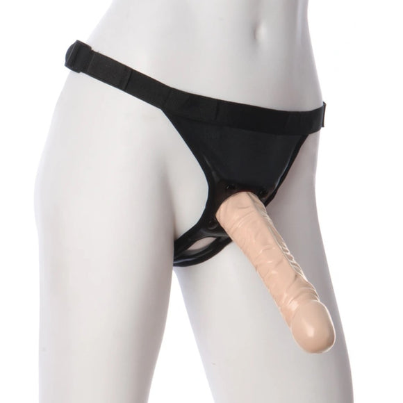Doc Johnson Vac-U-Lock 8 Inch Classic Dong With Strap-On Ultra Harness Penis Dildo Sex Toy