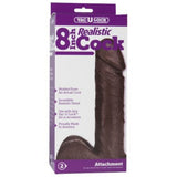 Doc Johnson Vac-U-Lock Realistic 8" Chocolate Cock Dildo Black Penis Strap-On Attachment