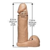 Doc Johnson Vac-U-Lock 8" Realistic Cock Dildo Attachment Vanilla Penis Strap-On Sex Toy