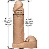 Doc Johnson Vac-U-Lock 8" Realistic Cock Strap-On Penis Dildo Unisex Adjustable Sex Ultra Harness