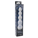 Doc Johnson White Nights 7 Inch Ribbed Anal Bead Vibrator Silent Ripple Probe Vibe Sex Toy