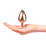 Dorcel Diamond Jewel Butt Plug Large Size Black Gem Rose Gold Metal Anal Toy