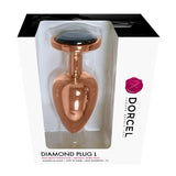 Dorcel Diamond Jewel Butt Plug Large Size Black Gem Rose Gold Metal Anal Toy