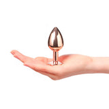 Dorcel Diamond Jewel Butt Plug Medium Size Black Gem Rose Gold Metal Anal Toy