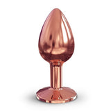 Dorcel Diamond Jewel Butt Plug Small Size Black Gem Rose Gold Metal Anal Toy