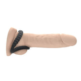 Dorcel Dual Cock Ring Black Silicone Ribbed Double Penis Band Erection Orgasm Enhancer Aid