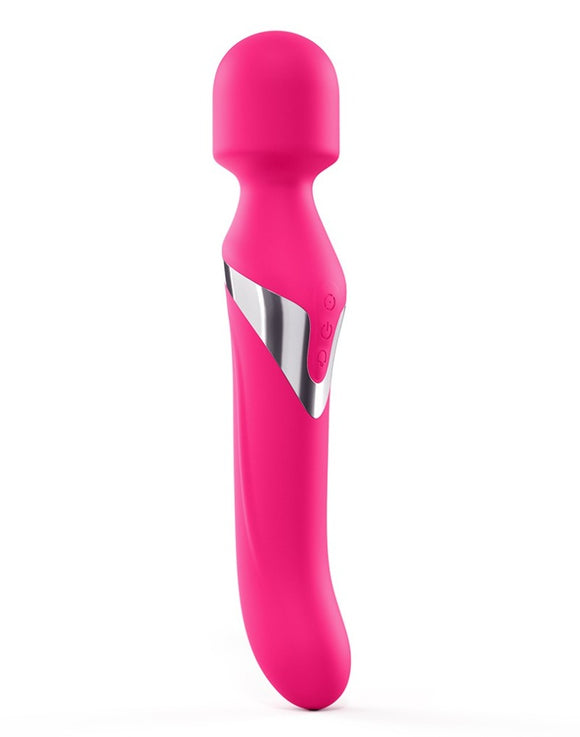 Dorcel Dual Orgasms Wand Massager Rotating Vibrator Double Ended Clitoral Stimulation USB Sex Toy