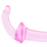 Double Fun Pink Strapless Strap-On Dildo Penis Ended Couples Sex Toy