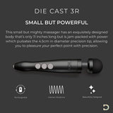Doxy Die Cast 3R Rechargeable Wand Massager Matte Black Power Vibrator Best Sex Toy