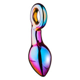 Dream Toys Glamour Glass Chunky Ring Butt Plug Multicoloured Anal Probe Erotic Hot Cold Play Sex Toy